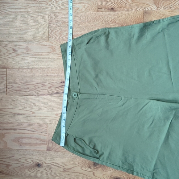 SHEIN.  Women's Wide Legged Linen Pants. Olive Green Size 8/10 - Picture 8 of 11